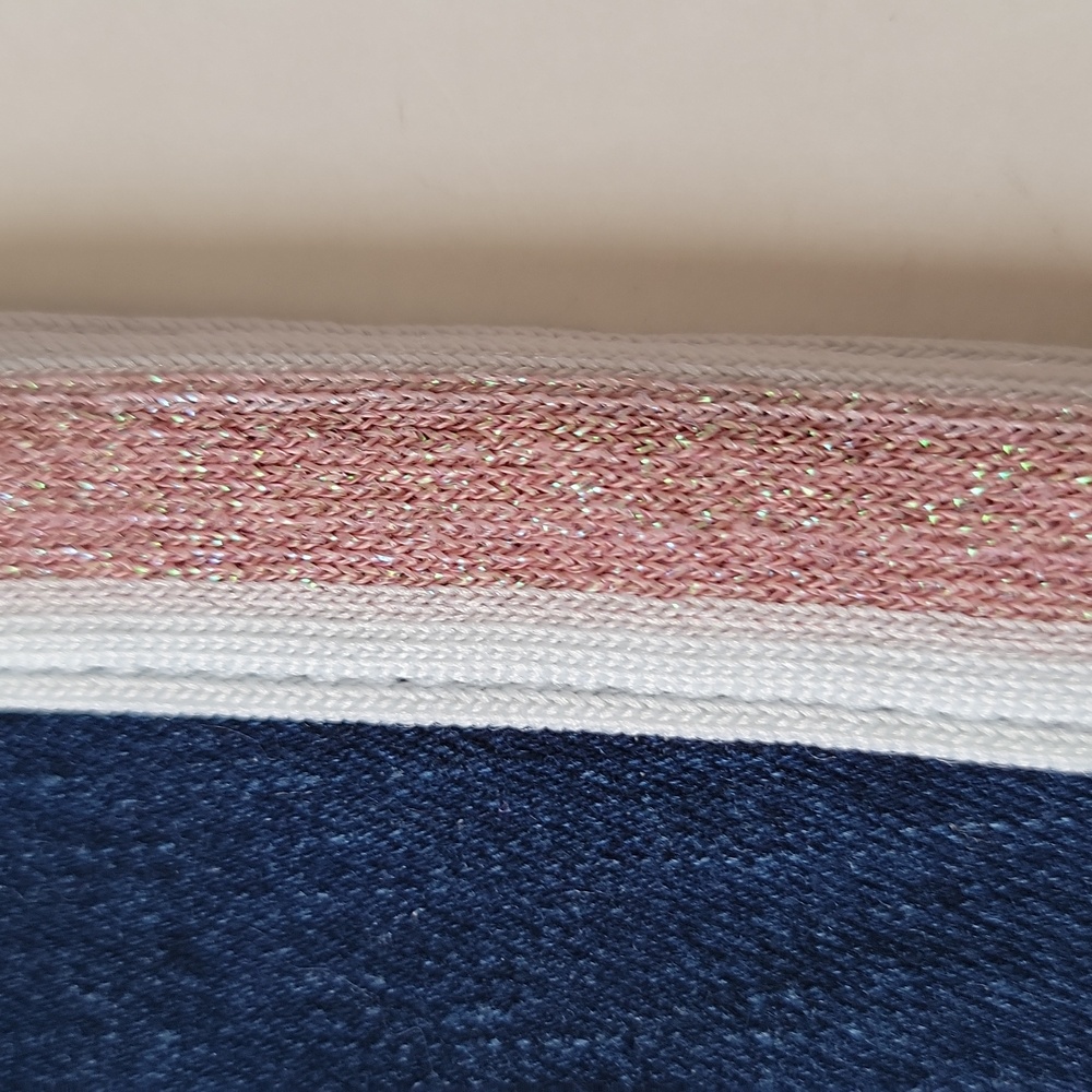 Justice Girls Mid Rise Leggings · Dark Wash Denim Stripe · Large 12 - Picture 11 of 11